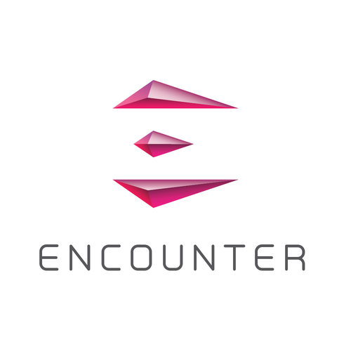 Sci-fi logo with the title 'Polygonal Letterform Logo '