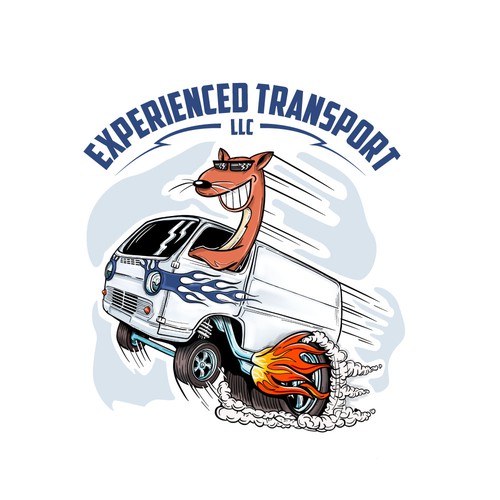 Van design with the title 'Car shop logo'