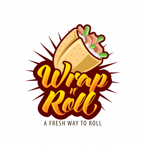 Fast food design with the title 'Sushi-Burrito'
