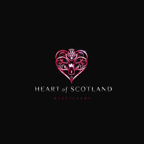 Metallic logo with the title 'A heart in the heart'
