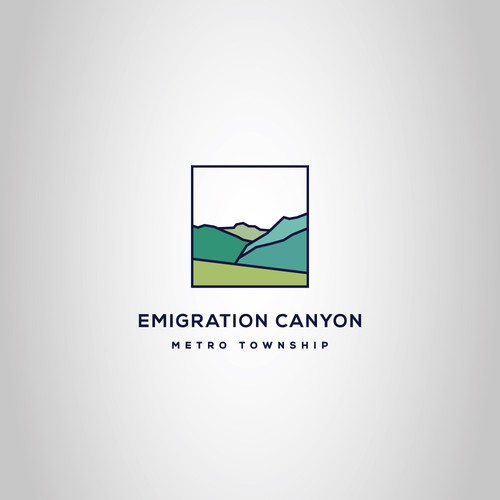Outline design with the title 'Logo design for the Emigration Canyon Metro Township'