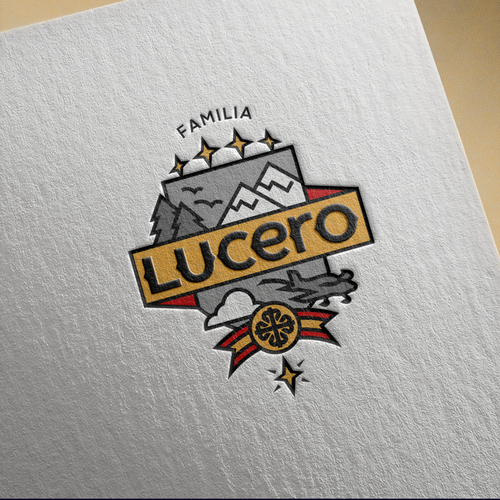 Family crest design with the title 'Modern Family Crest'