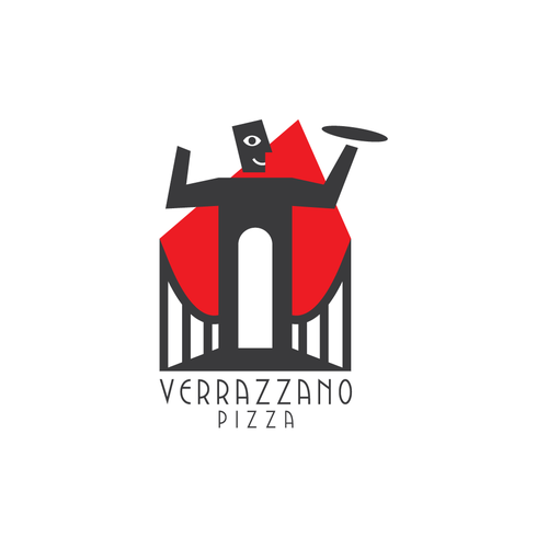 Pizzeria design with the title 'Iconic art deco logo. '