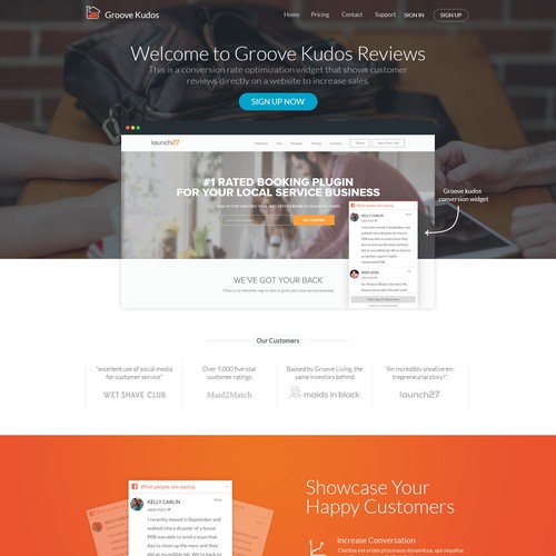 Chat website with the title 'Groove Kudos Reviews'