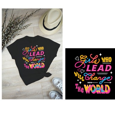 Typography T-Shirt Design For Leading Ladies Organization