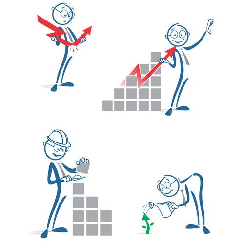 Mascot artwork with the title 'Character concept for consulting firm'