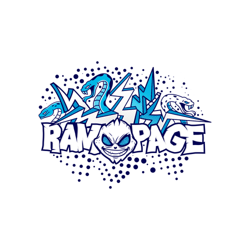 Monster logo with the title 'RAMPAGE MASCOT LOGO'