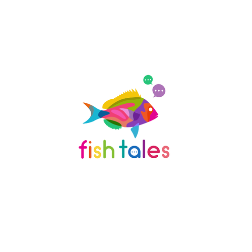 Full color logo with the title 'fishtales'