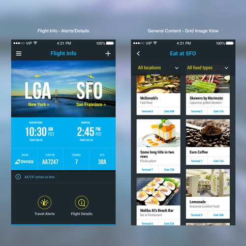Smooth design with the title 'Modern, sexy smooth travel app'