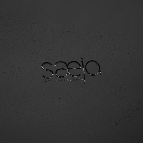 Household interior design logo with the title 'Sæja / Interior Designer'