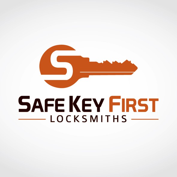 Locksmith logo with the title 'Safe Key First Locksmiths'
