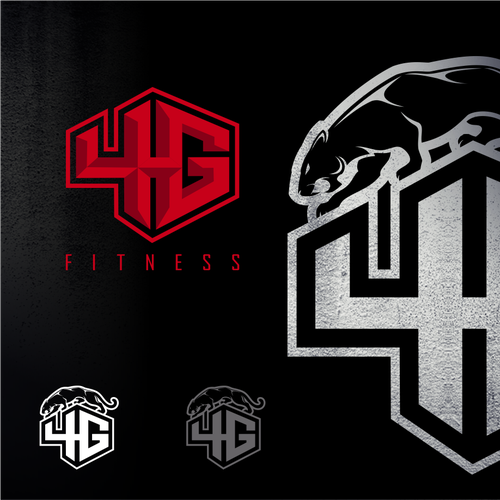 Panther design with the title '4g fitness'