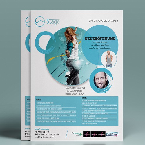 Dancer design with the title 'Flyer for hip hop dance school'