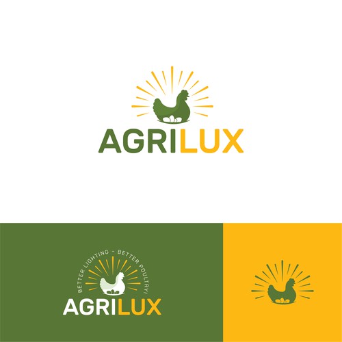 Egg design with the title 'AgriLux'