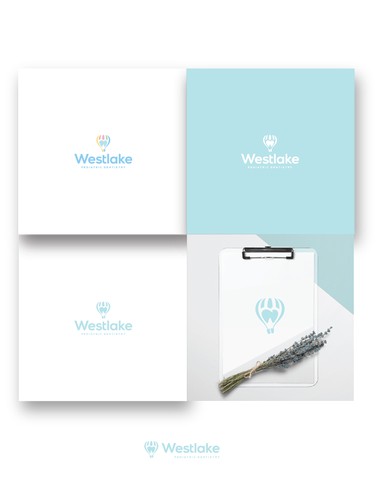Balloon design with the title 'Playful logo for Pediatric Dental Office'