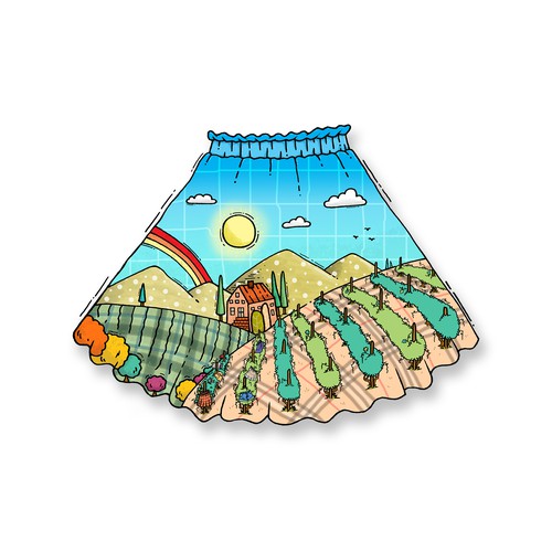 Pattern t-shirt with the title 'Clothes Yard'