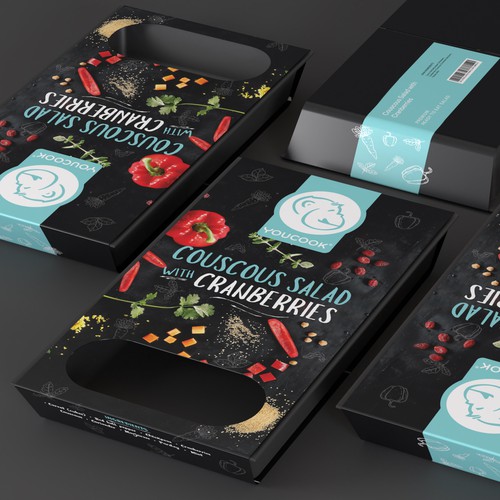 Vegetable packaging with the title 'Salad tray wrap design'