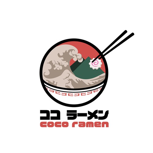 Ramen logo with the title 'Fun ramen logo concept'