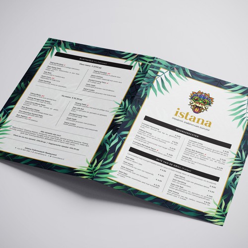 Dutch design with the title 'Modern & Hip Menu Design'