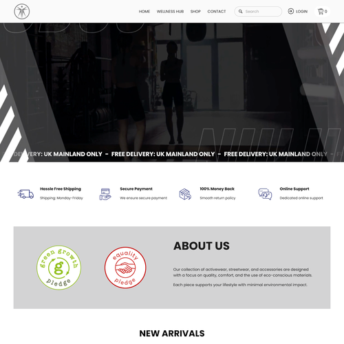 Ecommerce design with the title 'Nuludus UK Ecommerce Design Customizations'