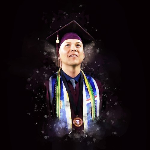 Painting artwork with the title 'Photo to Illustration'