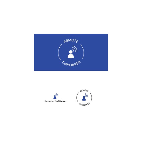 Remote logo with the title 'Simple logo for remote working company'