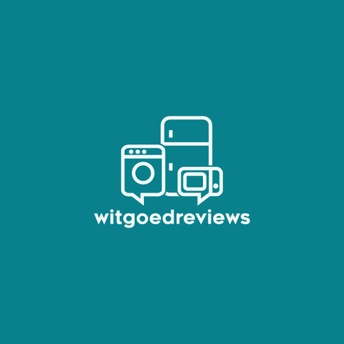 Appliance design with the title 'A minimal logo for white good appliances review website'