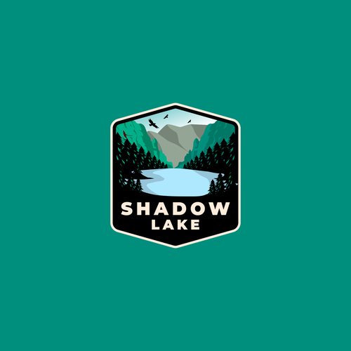 Modern logo with the title 'SHADOW LAKE'