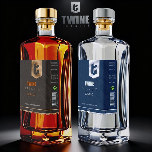 Design with the title 'Spiced & White Rum Labels'