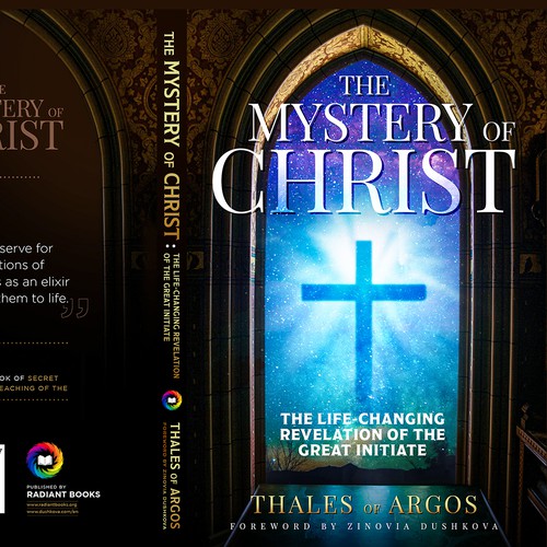 Christ design with the title 'Breathtaking Cover for Spiritual Book: The Mystery of Christ'