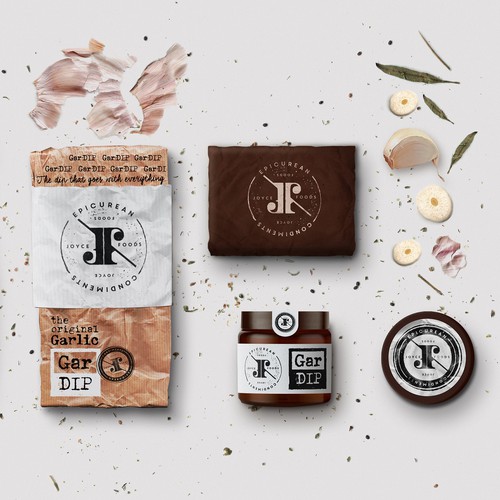Kraft paper design with the title 'Joyce Foods Branding '