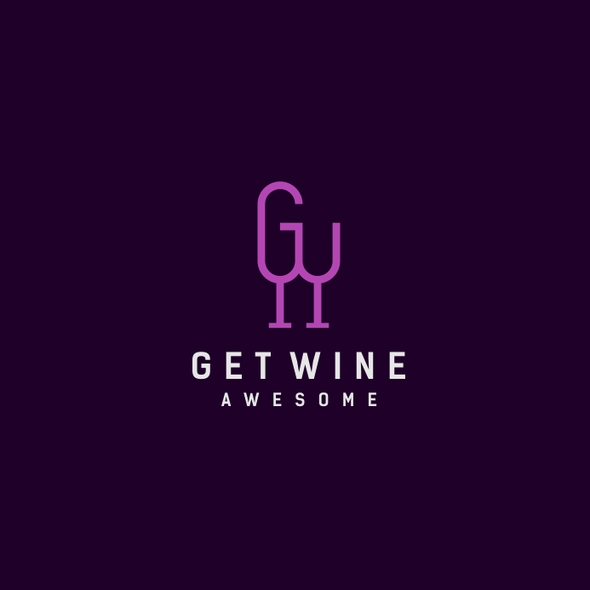 Best logo with the title 'bottle concept with initials G&W'