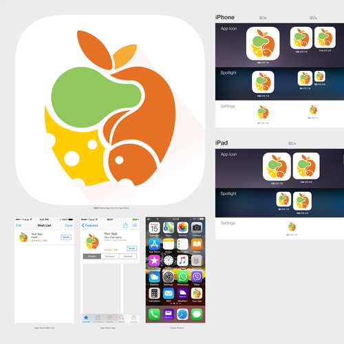 Diet design with the title 'Physical Fitness iOS Icon'