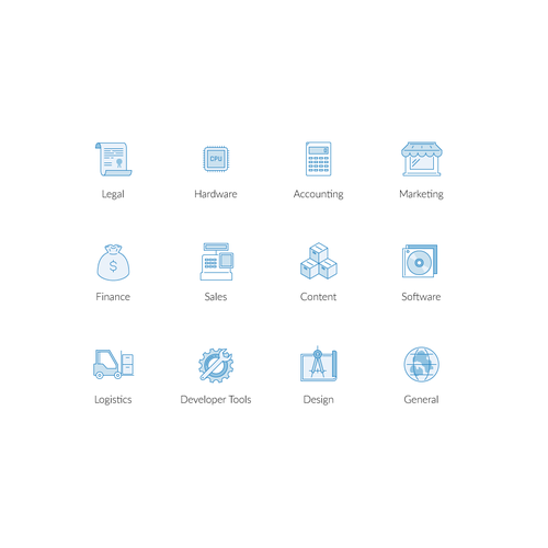 Icon illustration with the title 'Minimalis icons for wefunder'