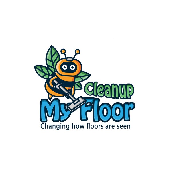 Cleaning company logo with the title 'floor cleaning company logo design'