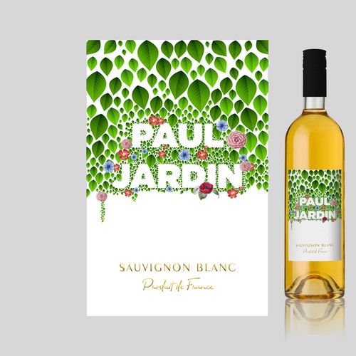 French label with the title 'Label Design for Wine Company'