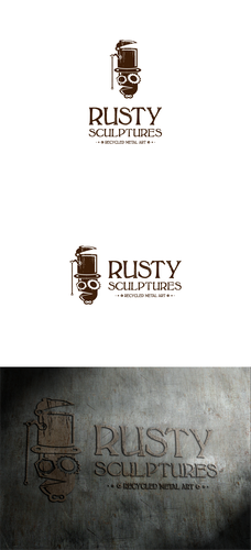 Sculpture design with the title 'New logo wanted for Rusty Sculptures'