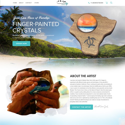 Custom website with the title 'Web page design contest entry'