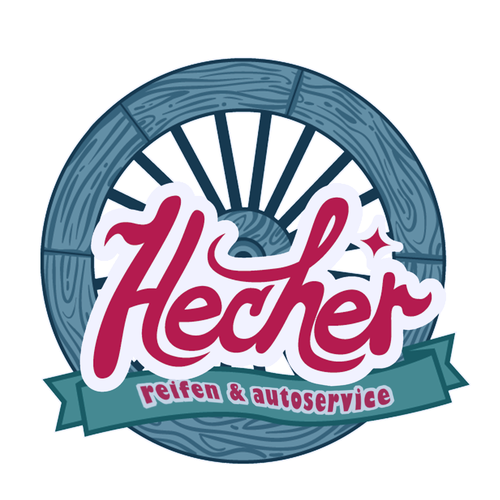 Wheel logo with the title 'Hecher Reifen & autoservice'
