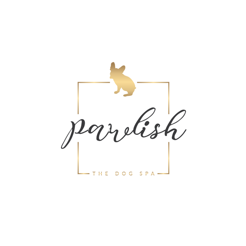 Dog grooming design with the title 'Pawlish The Dog Spa'