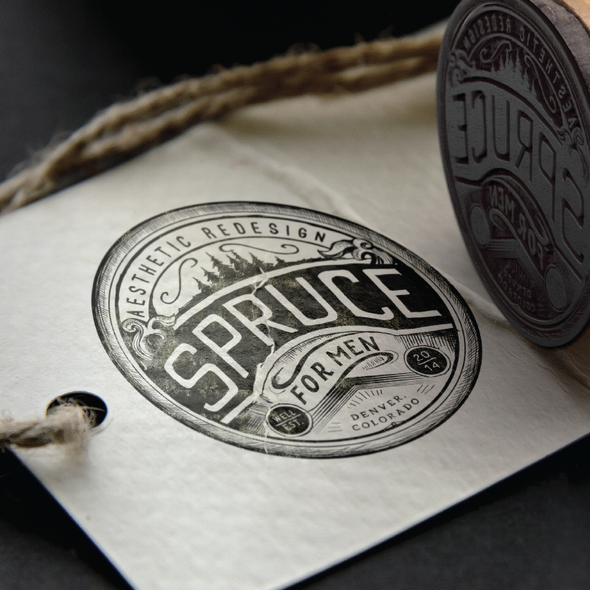 Vintage brand with the title 'Spruce - Aesthetic Redesign for Men'