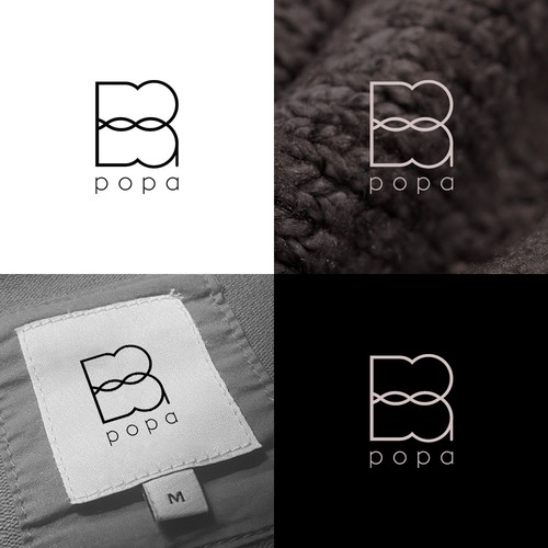 Knitting design with the title 'Logo for POPA'