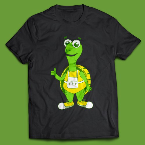 Turtle design with the title 'World Health Run   It does not matter whether you are a turtle or a cheetah, old or young - everyone run! :) '