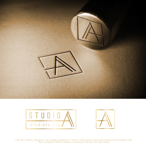 Interior design brand with the title 'Logo for Luxury Interior Designer Firm'