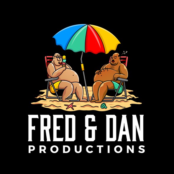 带有“FRED & DAN”标题的爸爸标志