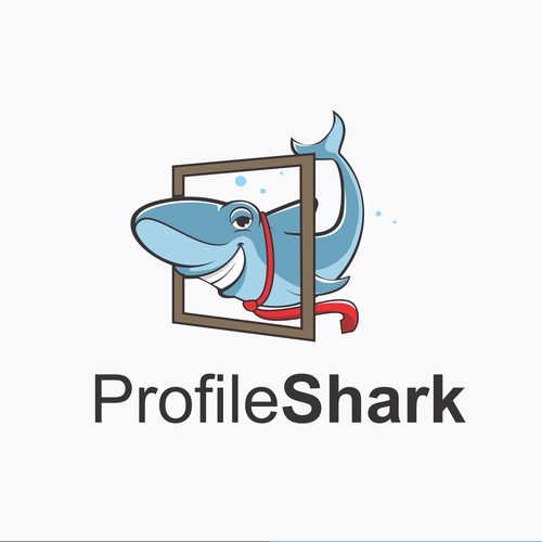 Profile design with the title 'Playful logo of Shark in a Frame'