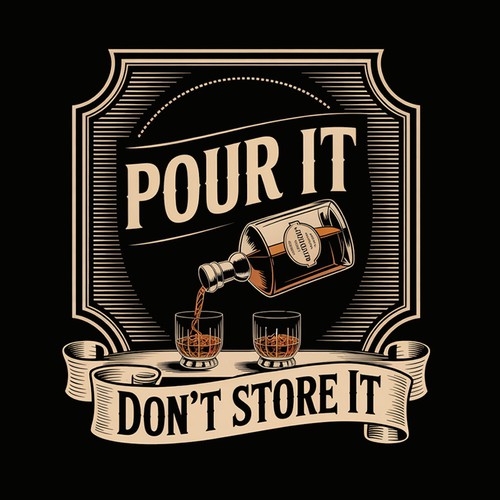 Bar t-shirt with the title 'This Design Is Available For Sale | Bold Vintage Whiskey Design'
