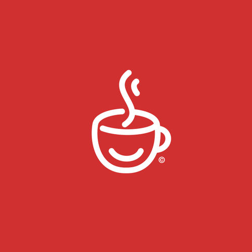 Smile logo with the title 'Coffee Cup Logo'