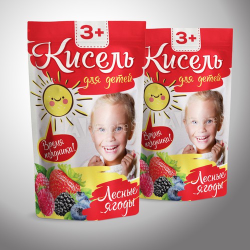 Funny packaging with the title 'Doy Pack Baby Kissel Packaging'