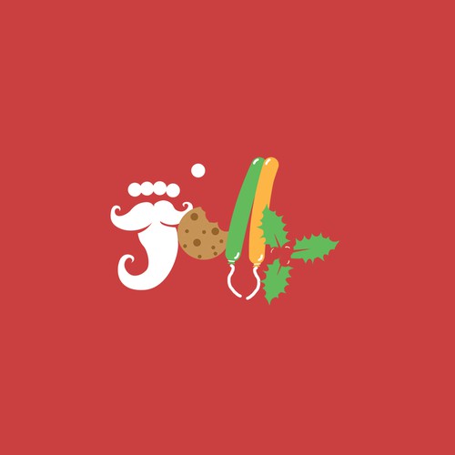 Christmas logo with the title 'Jolly'